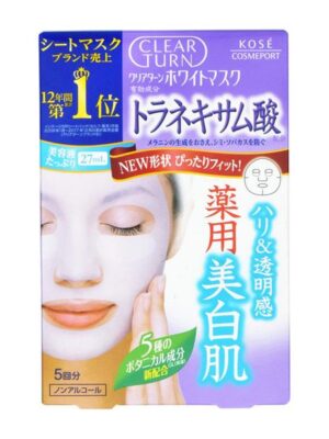 KOSÉ - Kose CLEAR TURN White Mask Tranexamic Acid (5 Masks)